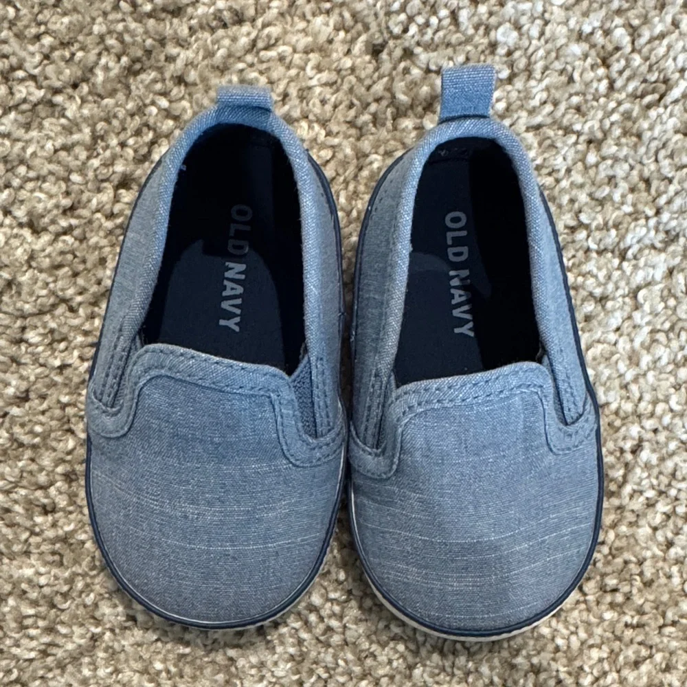 Old Navy Baby Chambray Blue Loafer Sneaker Shoes 6-12 Month